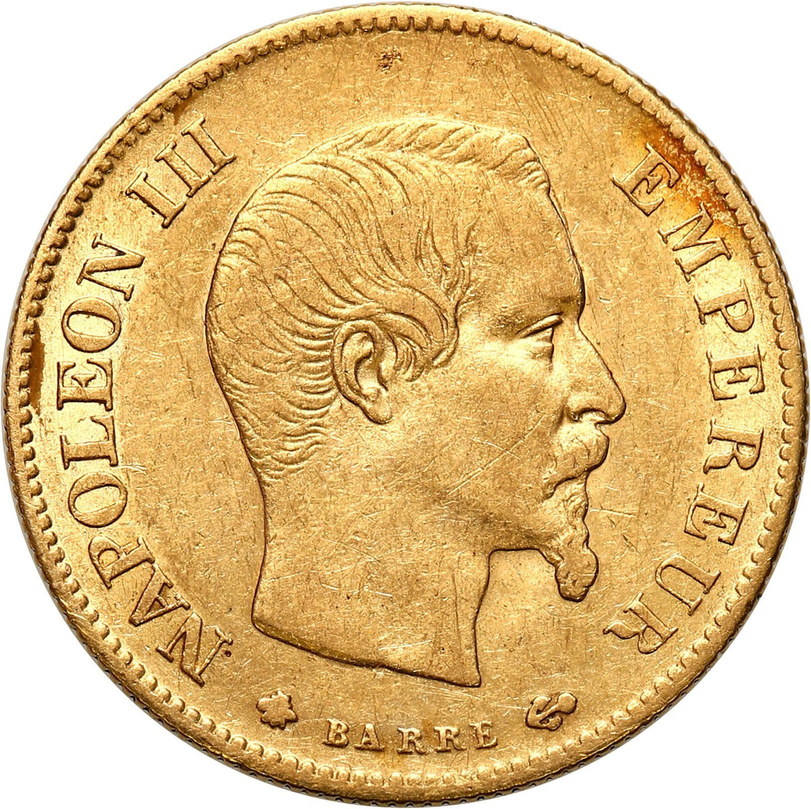 Francja Napoleon III 10 Franków 1860 BB
